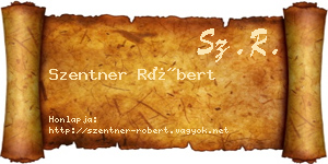 Szentner Róbert névjegykártya