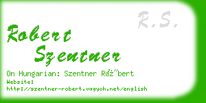 robert szentner business card